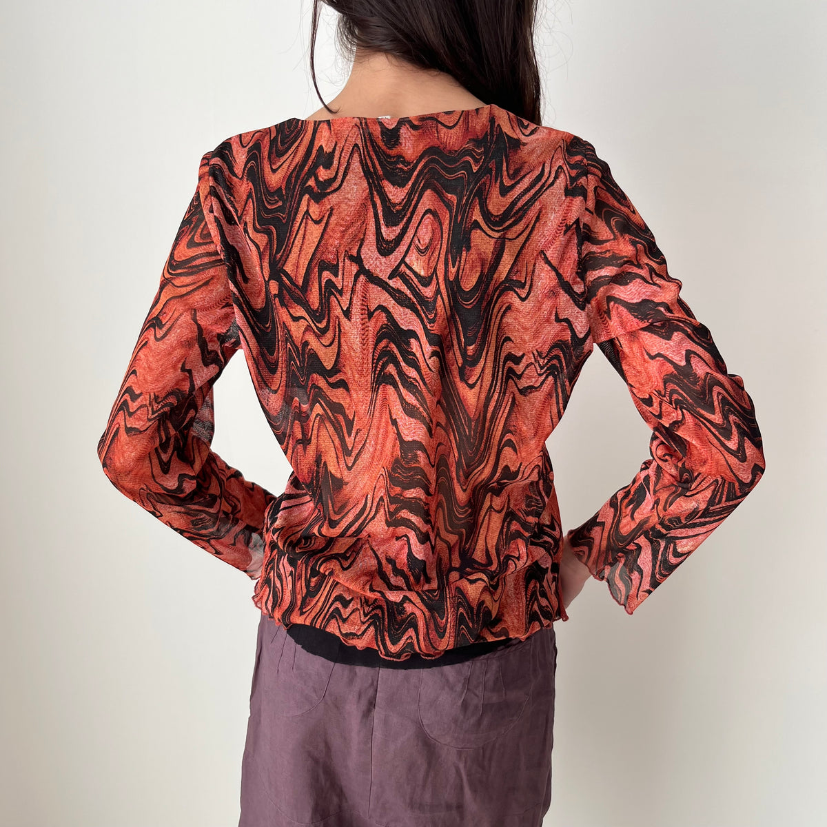 Mesh Long Sleeved Top - Size M/L