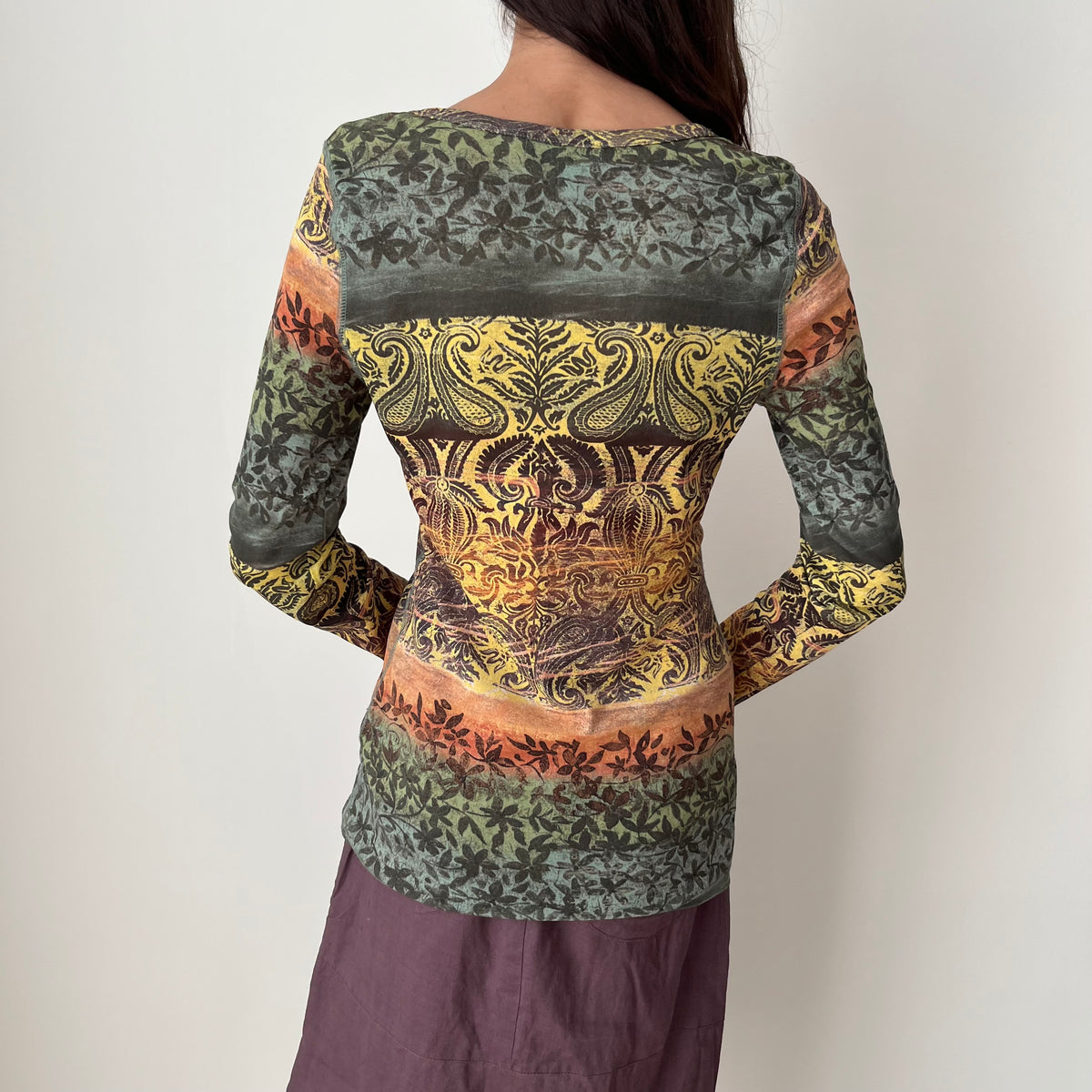 Graphic Long Sleeved Top - Size S/M
