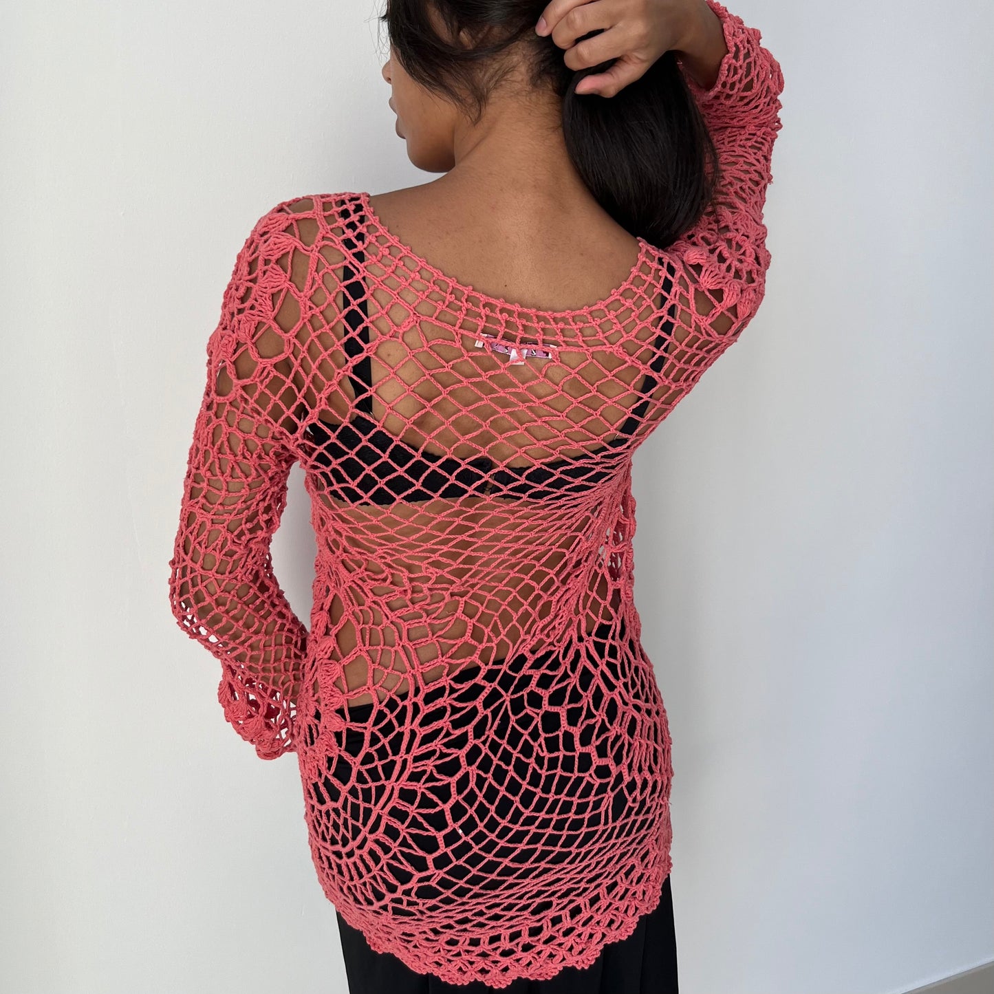 Long Sleeve Mesh Top - Size M