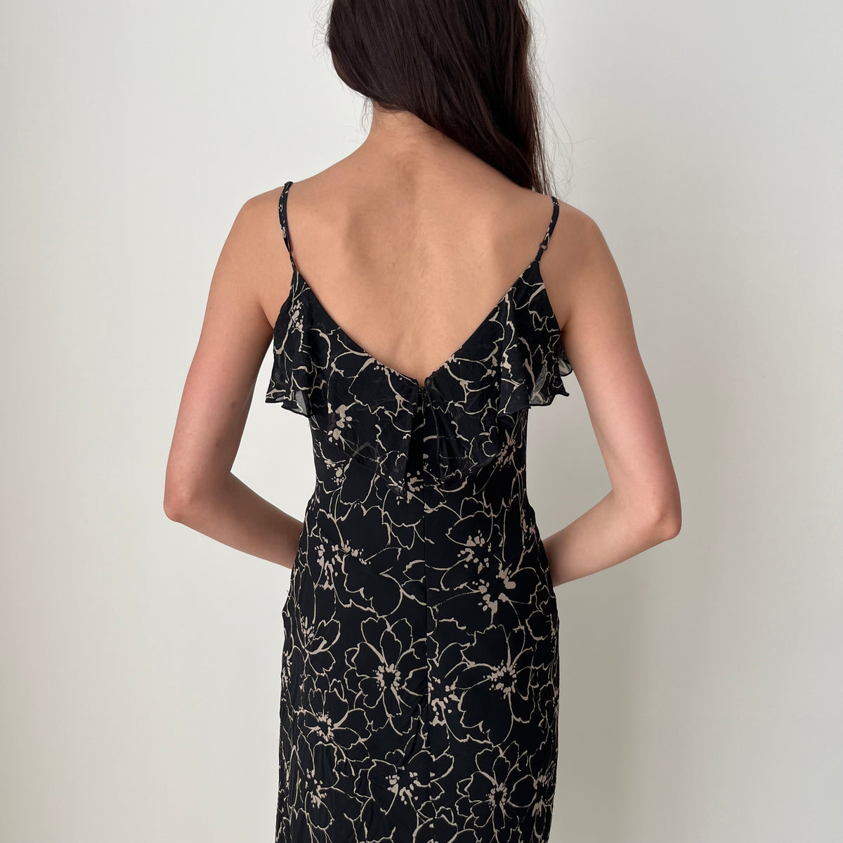 Silk Ruffle Dress - Size S