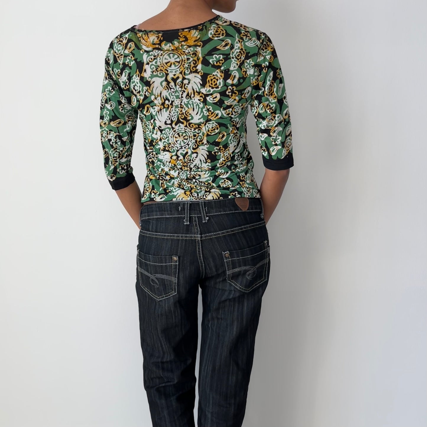 Three Quarter Sleeve Blouse - Size S/M