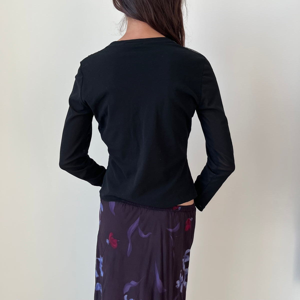 Long Sleeved Mesh Top - Size S/M