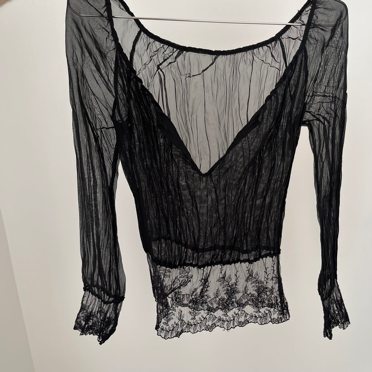Mesh Long Sleeved Top - Size M