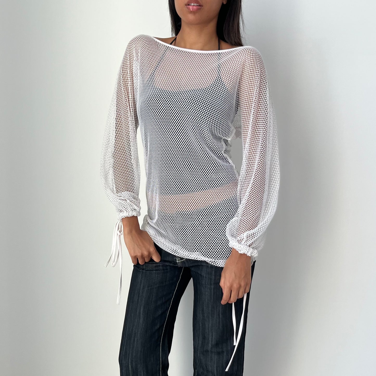 Mesh Long Sleeved Top - Size S/M