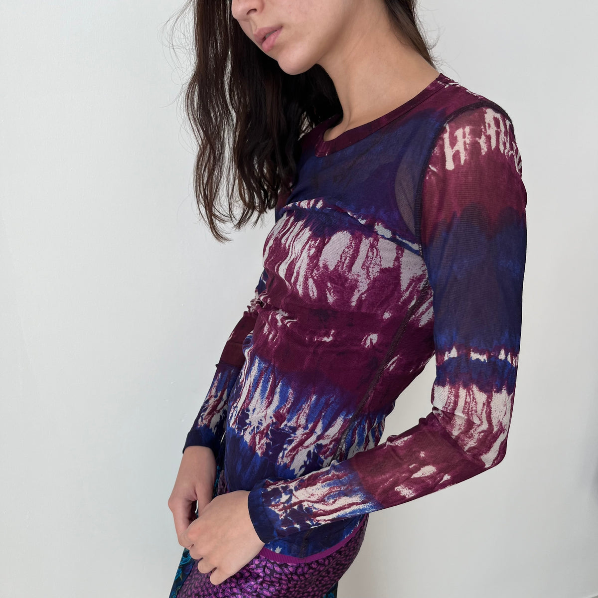 Mesh Long Sleeved Top - Size S