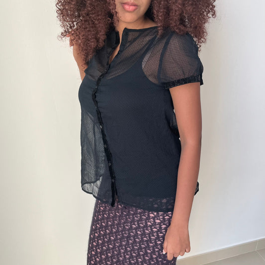 Short Sleeved Blouse - Size S/M