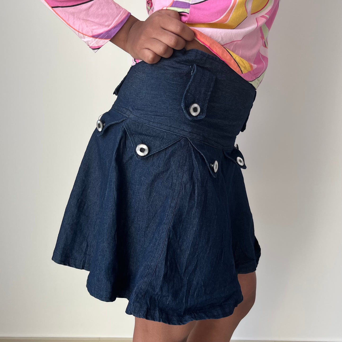 Denim Mini Skirt - Size XS