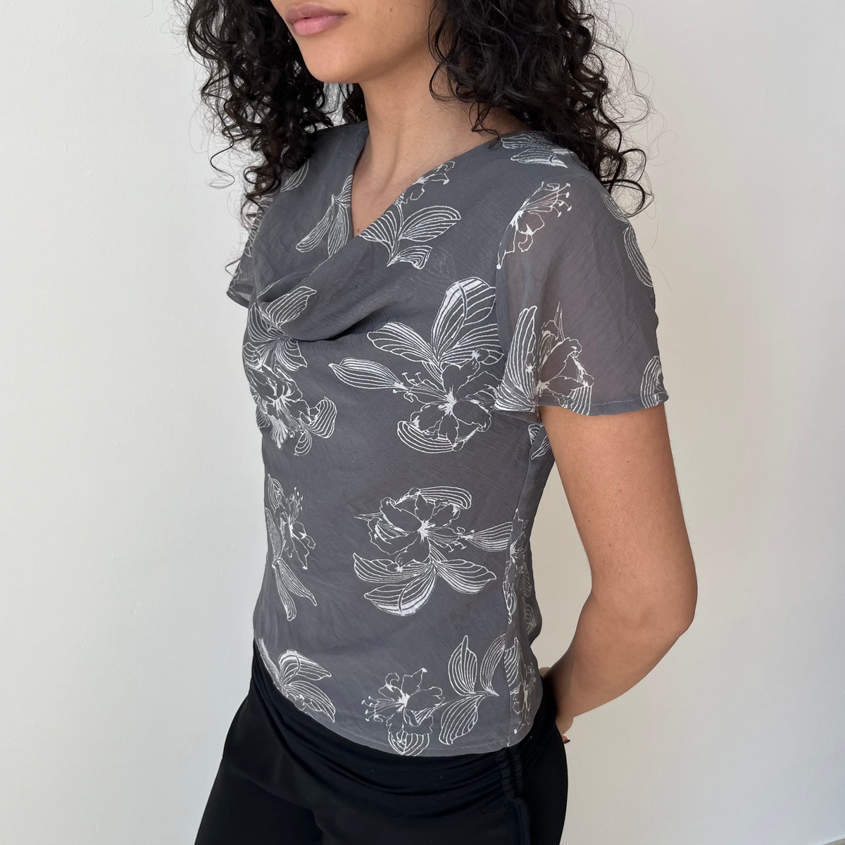 Cowl Neck Top - Size M