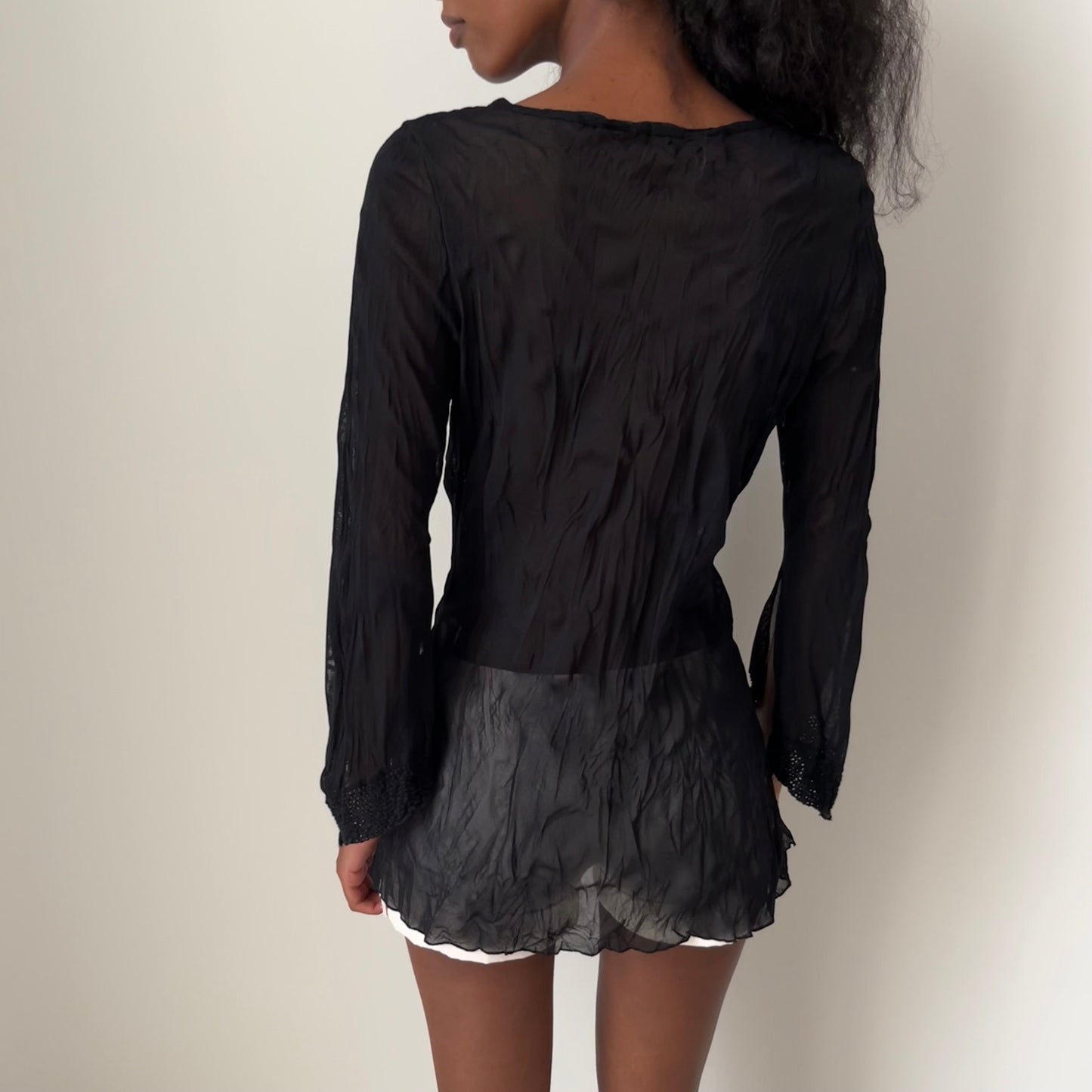 Mesh Long Sleeved Top - Size M