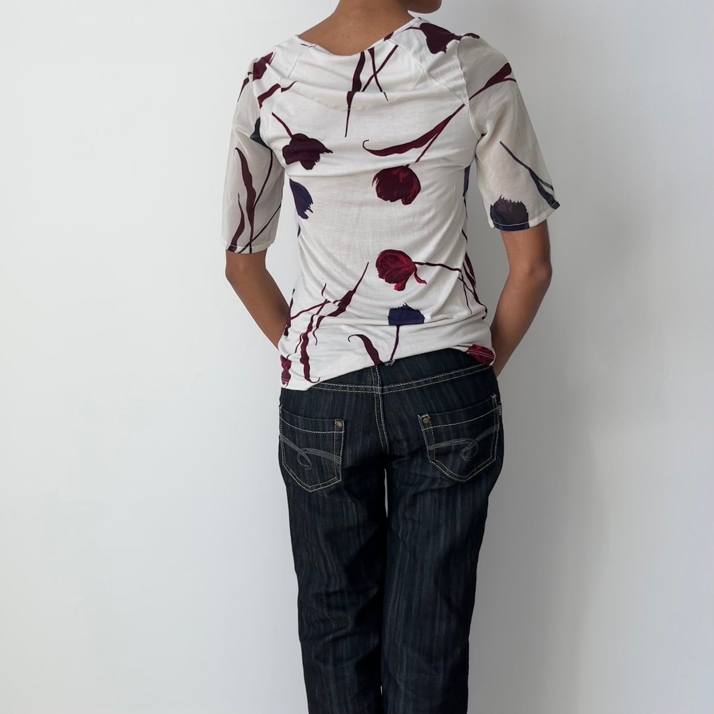 Three Quarter Sleeve Blouse - Size S