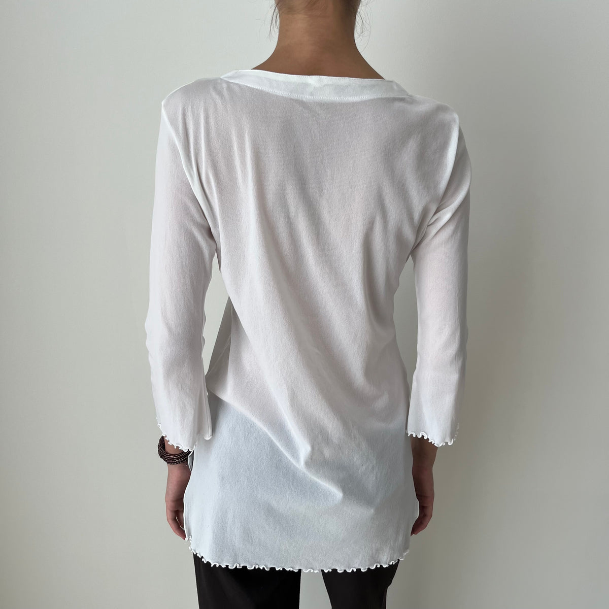 Three Quarter Sleeve Mesh Top - Size S