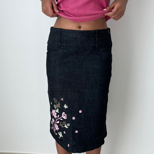 Midi Denim Skirt - Size S