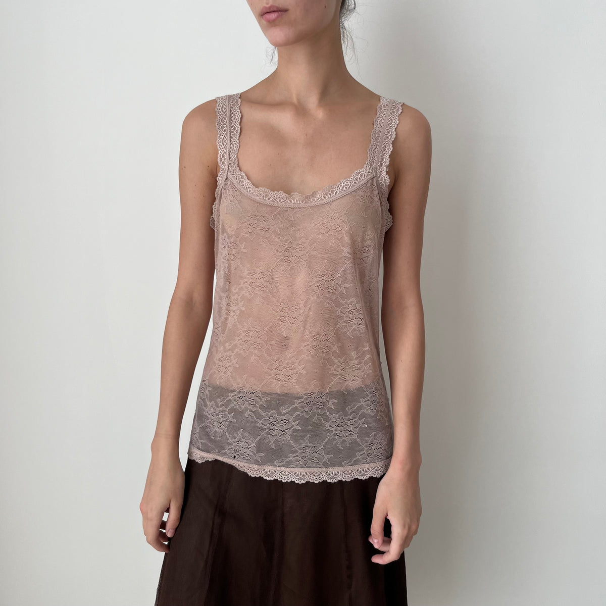 Lace Trim Vest - Size M