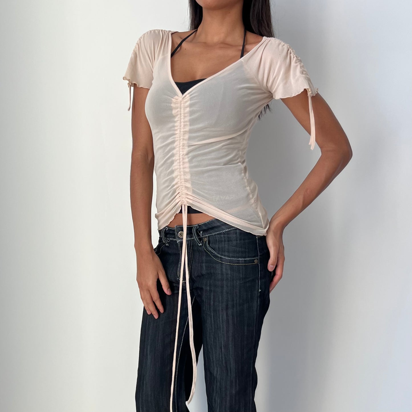 Mesh Short Sleeved Top - Size S