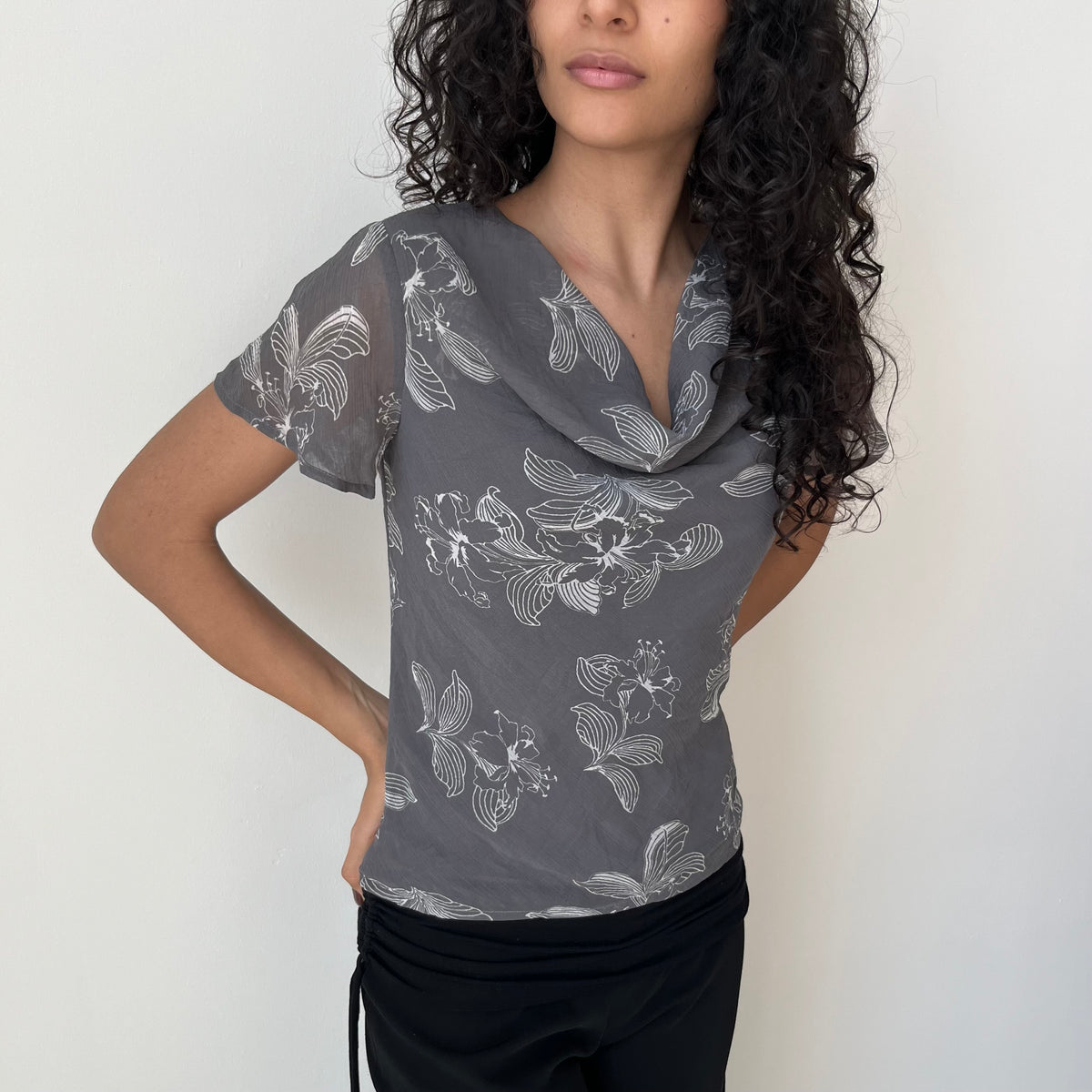 Cowl Neck Top - Size M