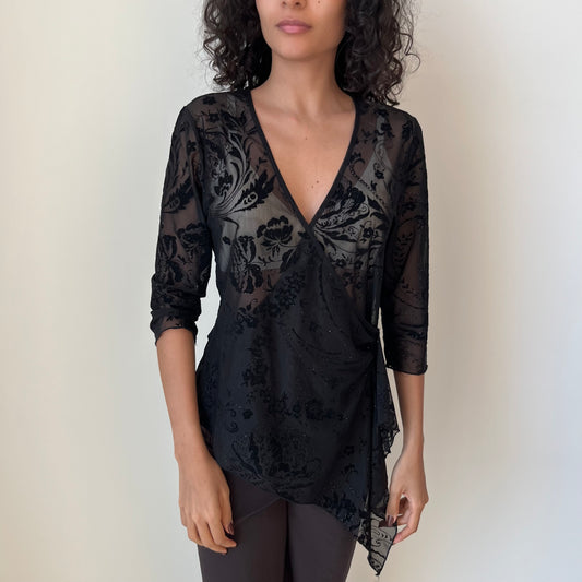 Cross Over Blouse - Size M