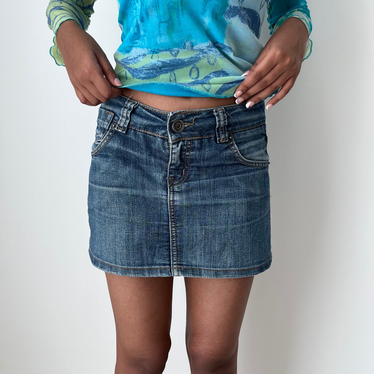 Mini Denim Skirt - Size XS