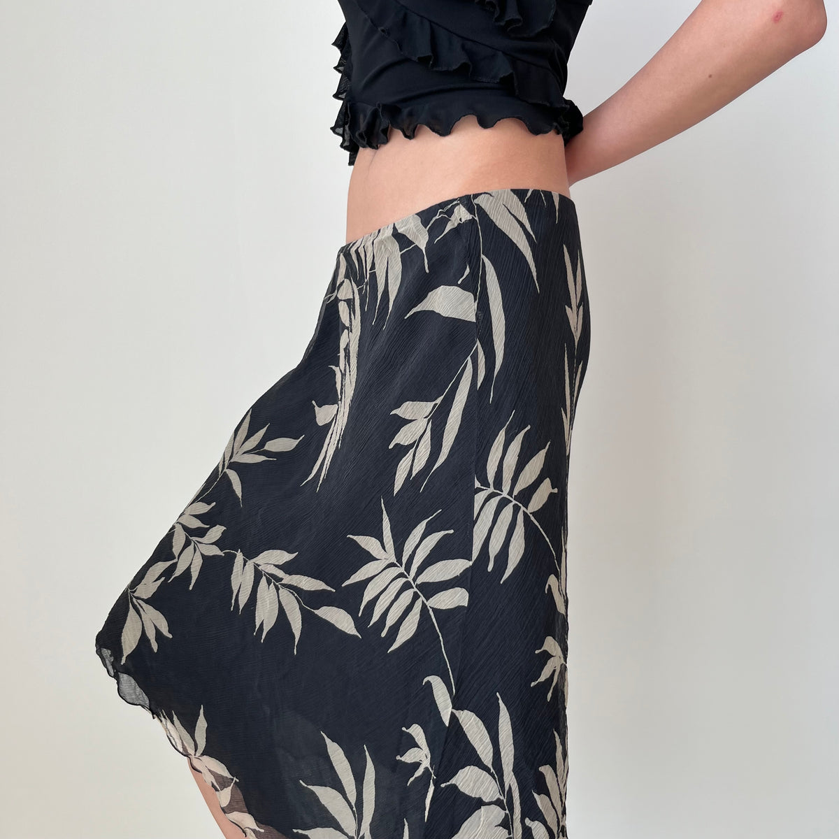 Silk Midi Skirt - Size S/M