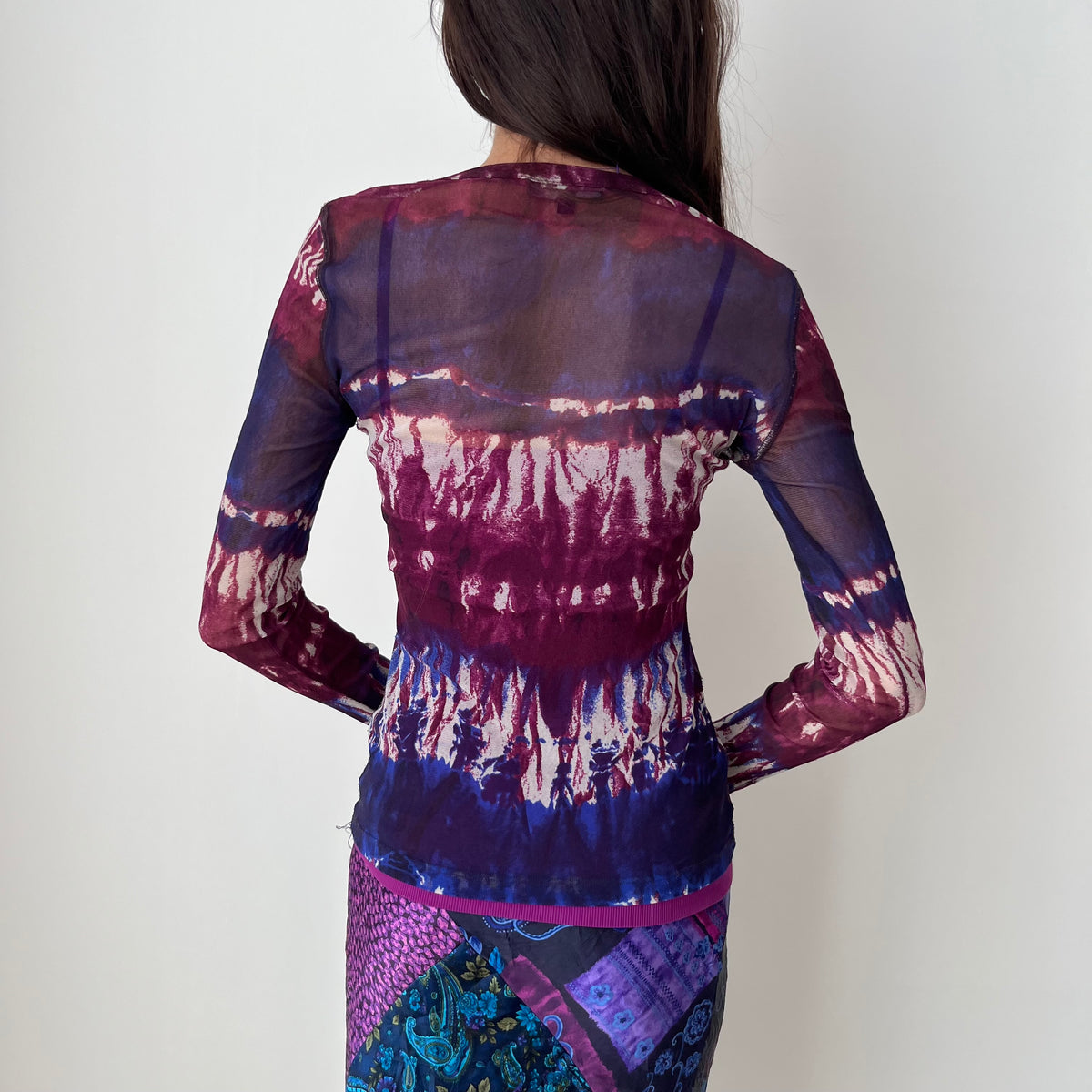 Mesh Long Sleeved Top - Size S