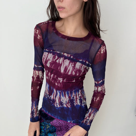 Mesh Long Sleeved Top - Size S