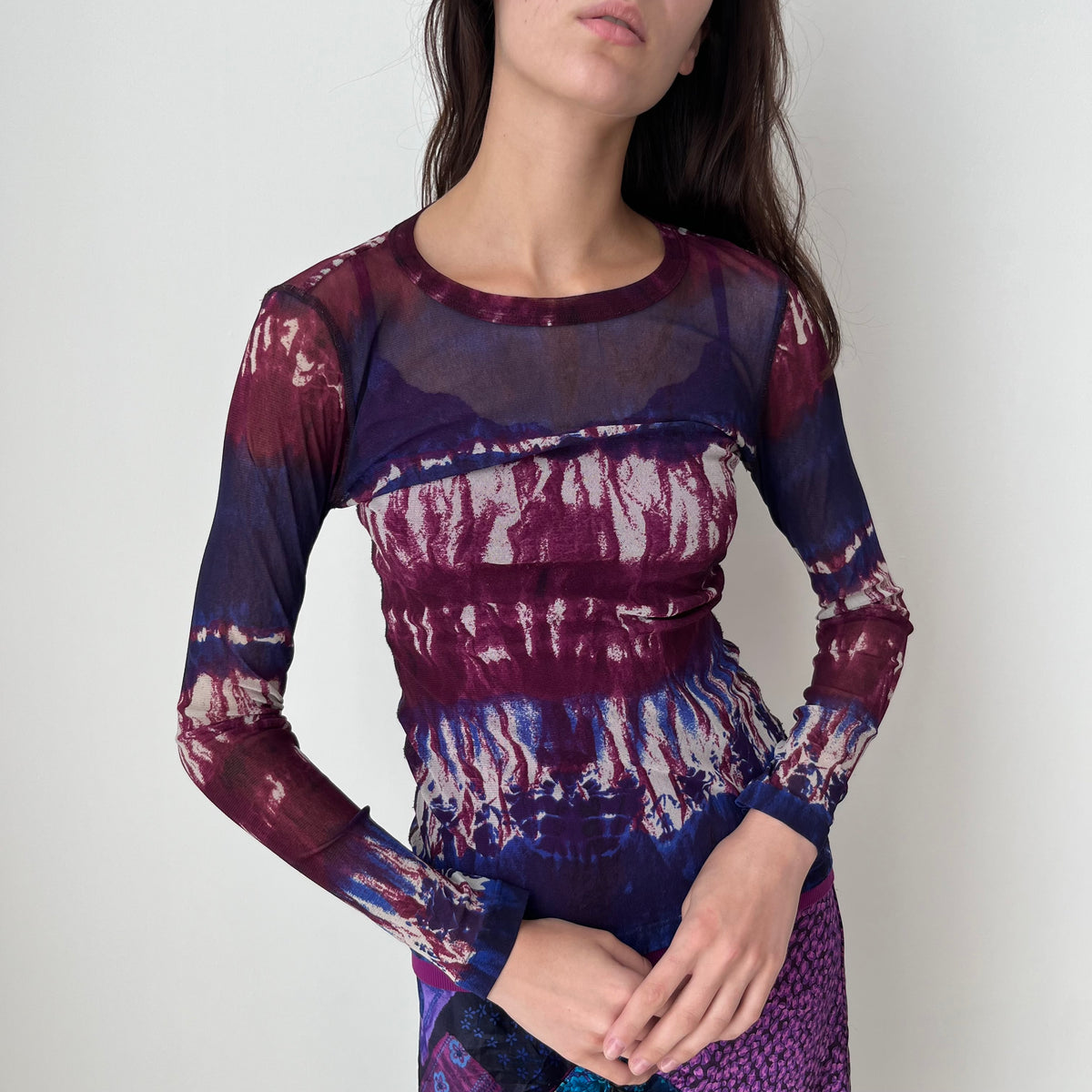 Mesh Long Sleeved Top - Size S