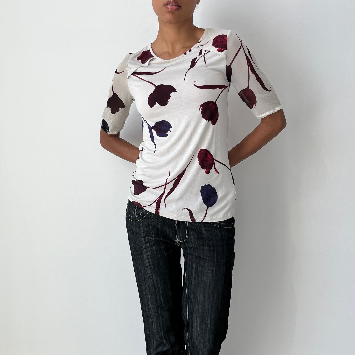 Three Quarter Sleeve Blouse - Size S