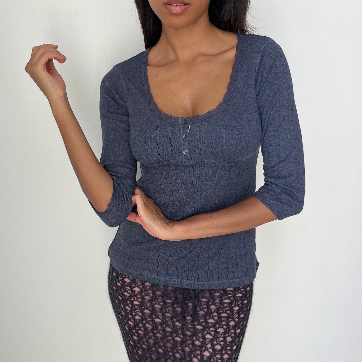 Three Quarter Sleeve Blouse - XS