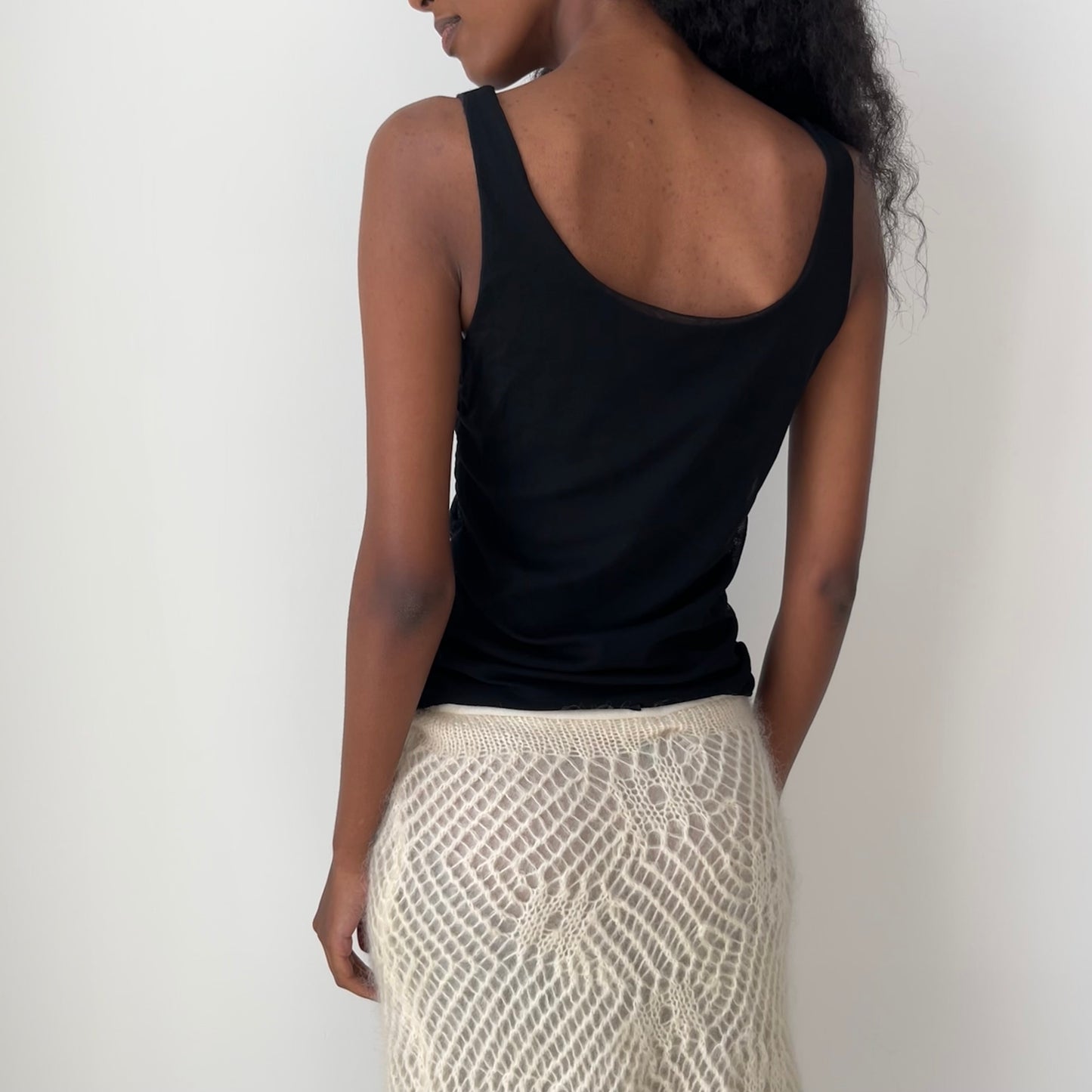 Mesh Panelled Top - Size M