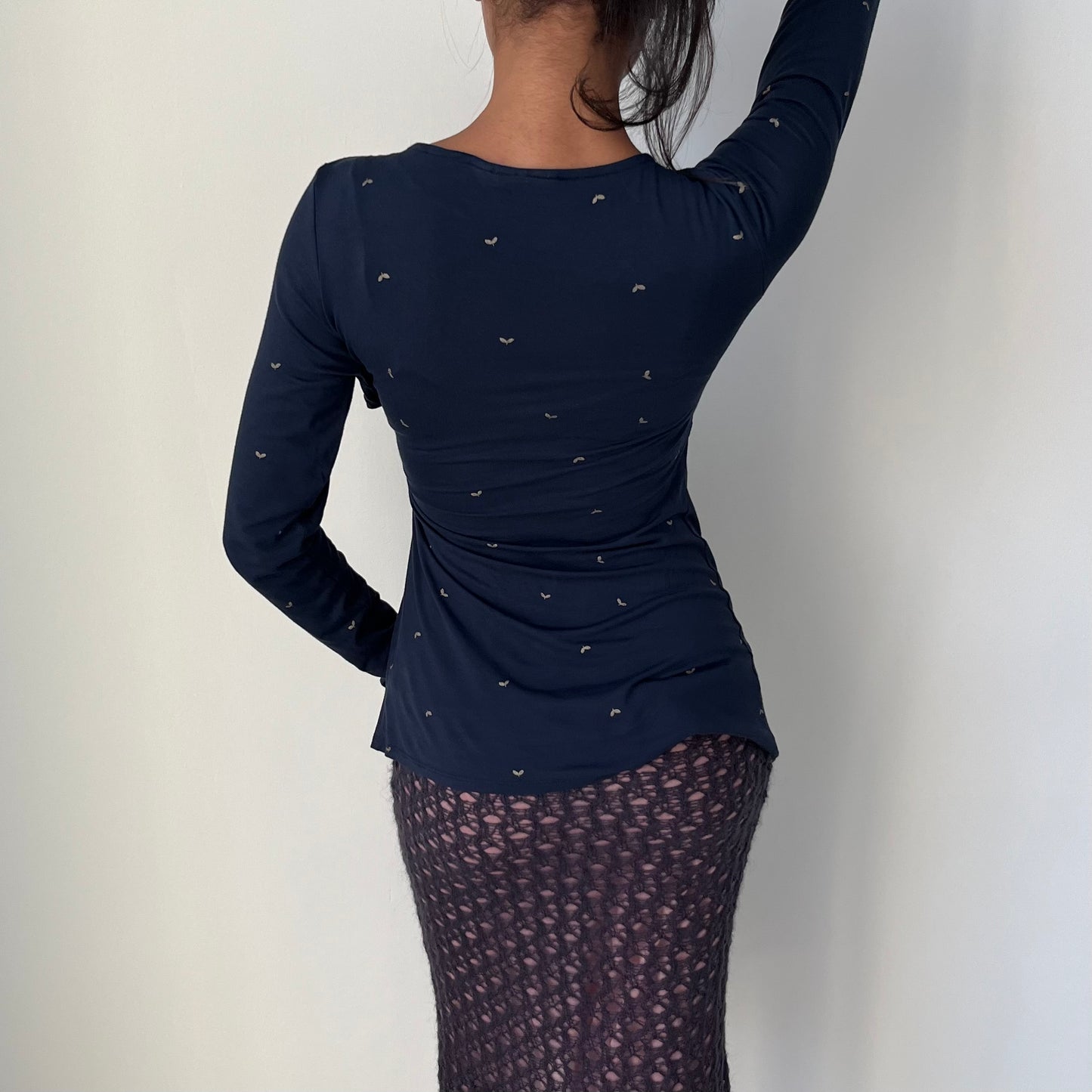 Cross Over Long Sleeve Top - Size M