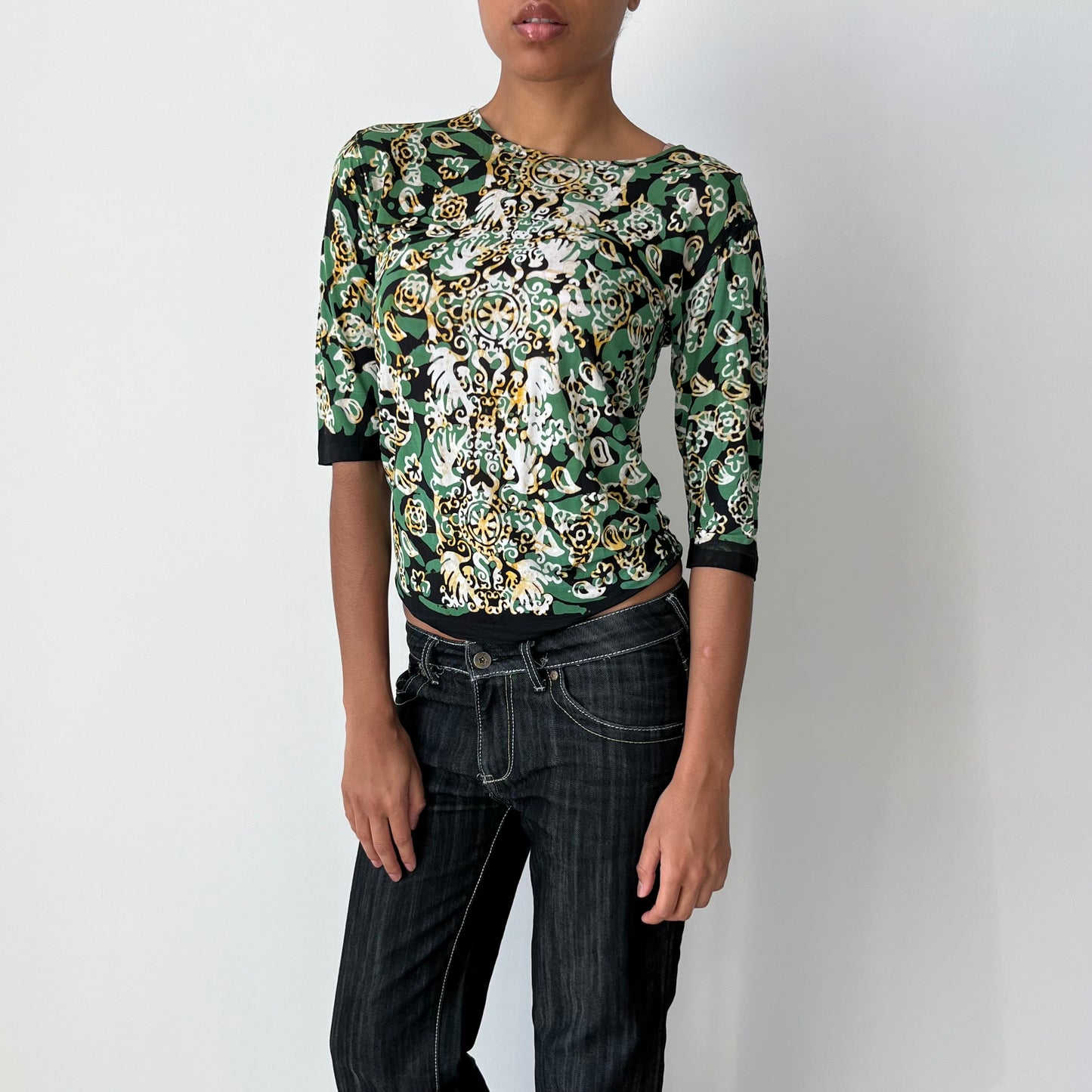 Three Quarter Sleeve Blouse - Size S/M