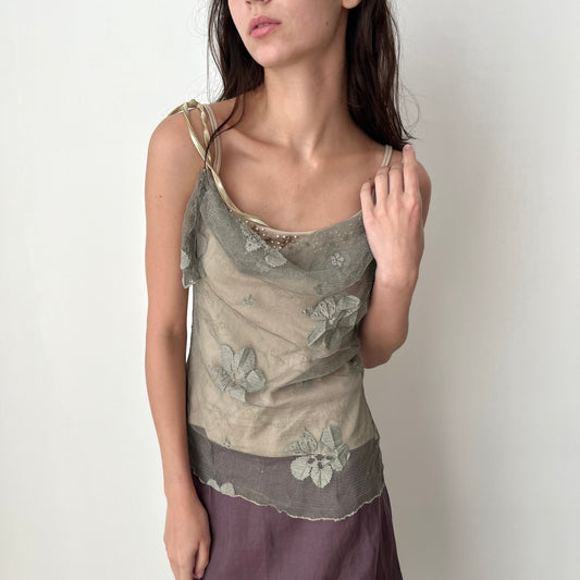 Mesh Strap Top - Size S