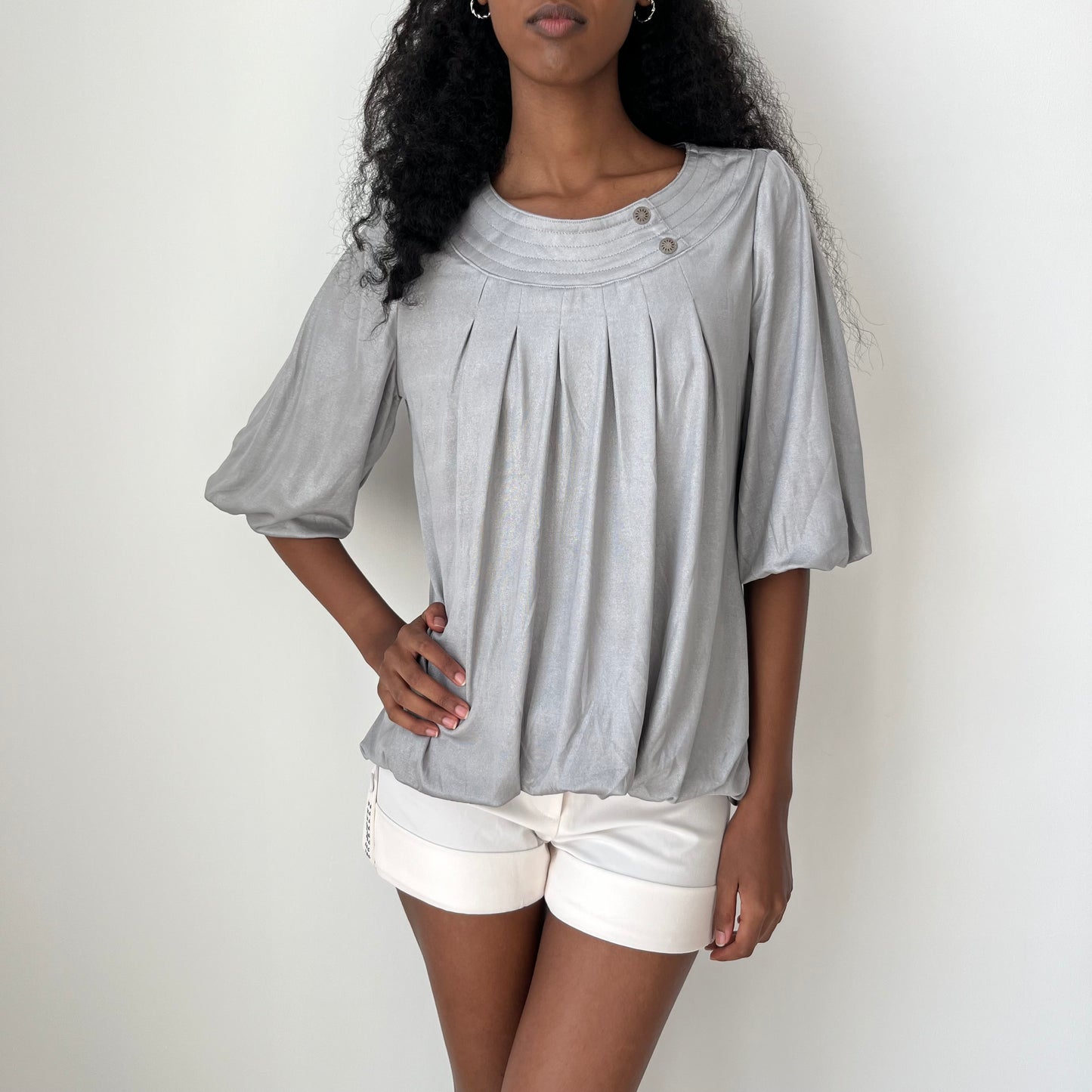 Pleated Blouse - Size S