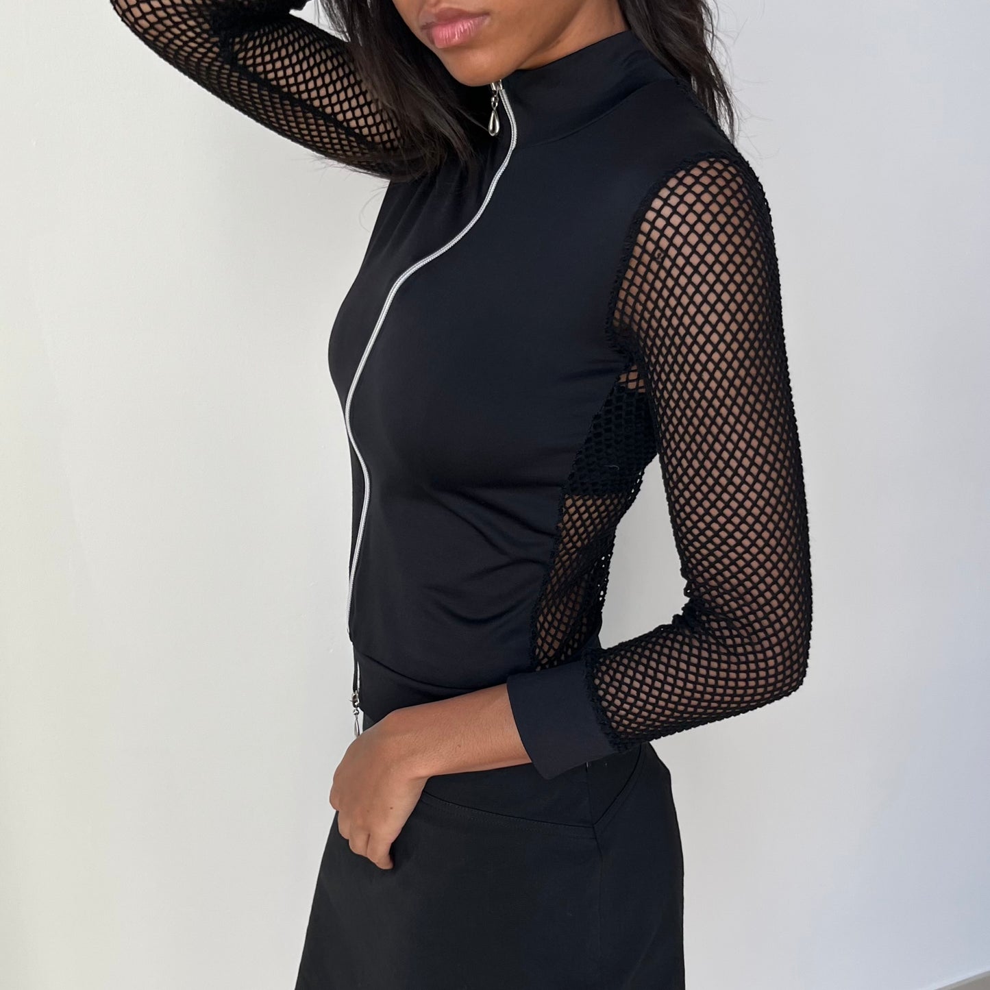 Mesh Sleeve Cardigan - Size XS