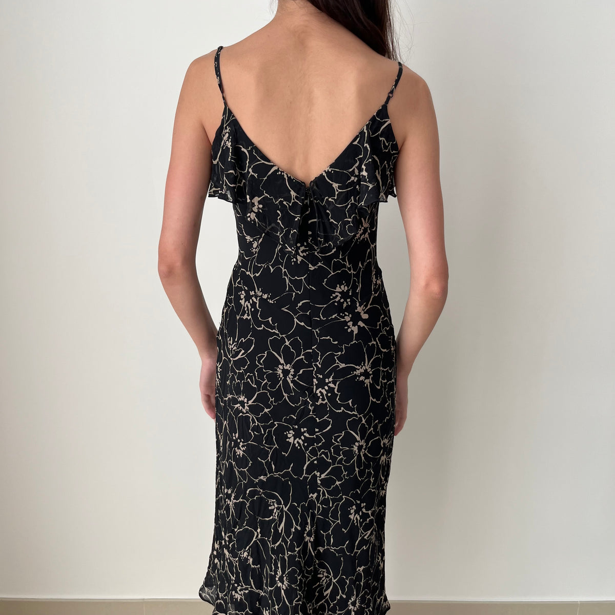 Silk Ruffle Dress - Size S