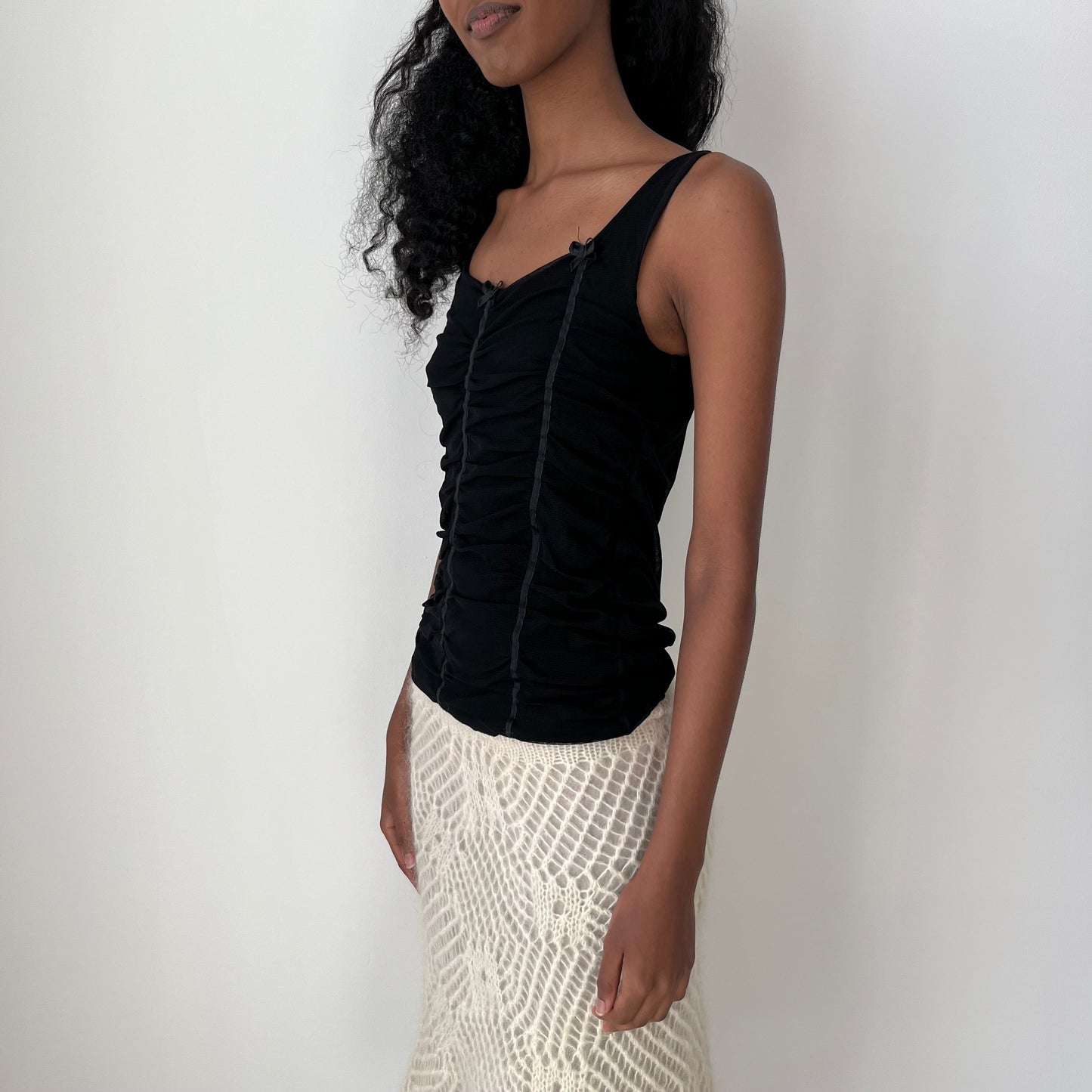 Mesh Panelled Top - Size M
