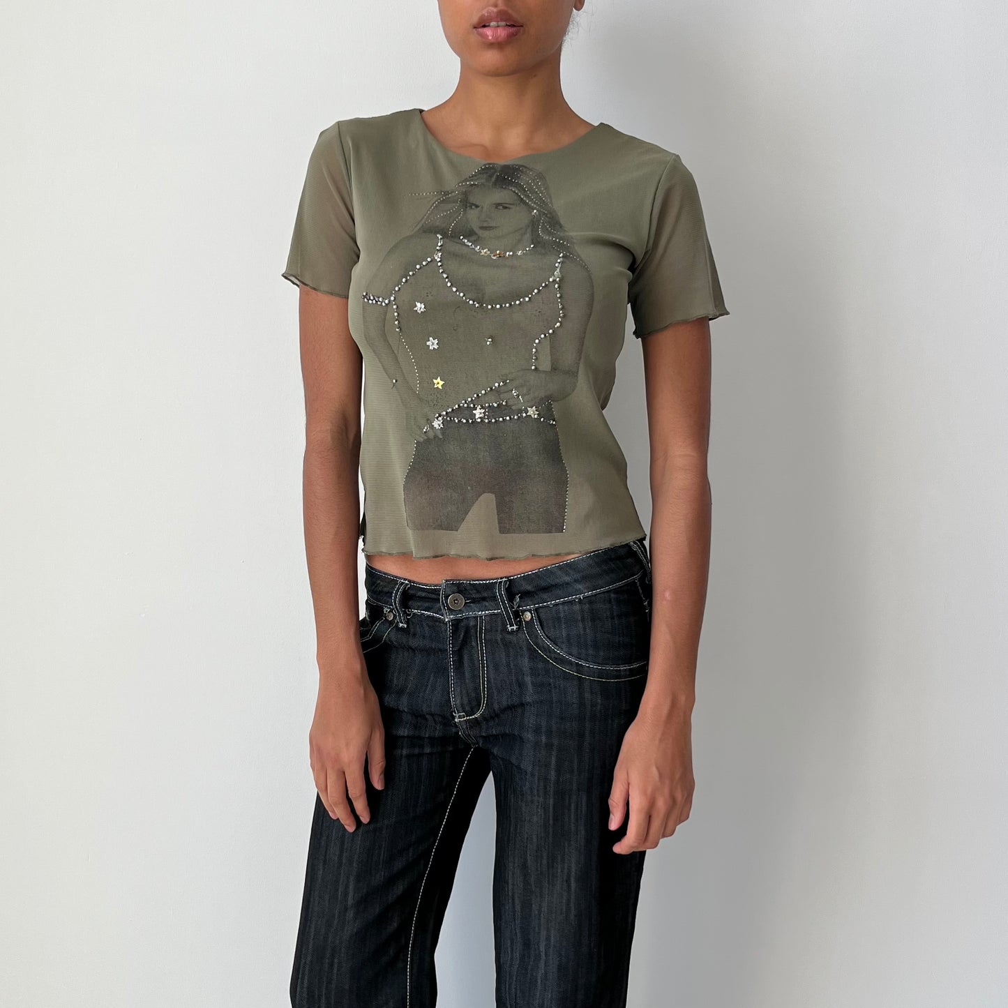 Three Quarter Sleeve Top - Size S