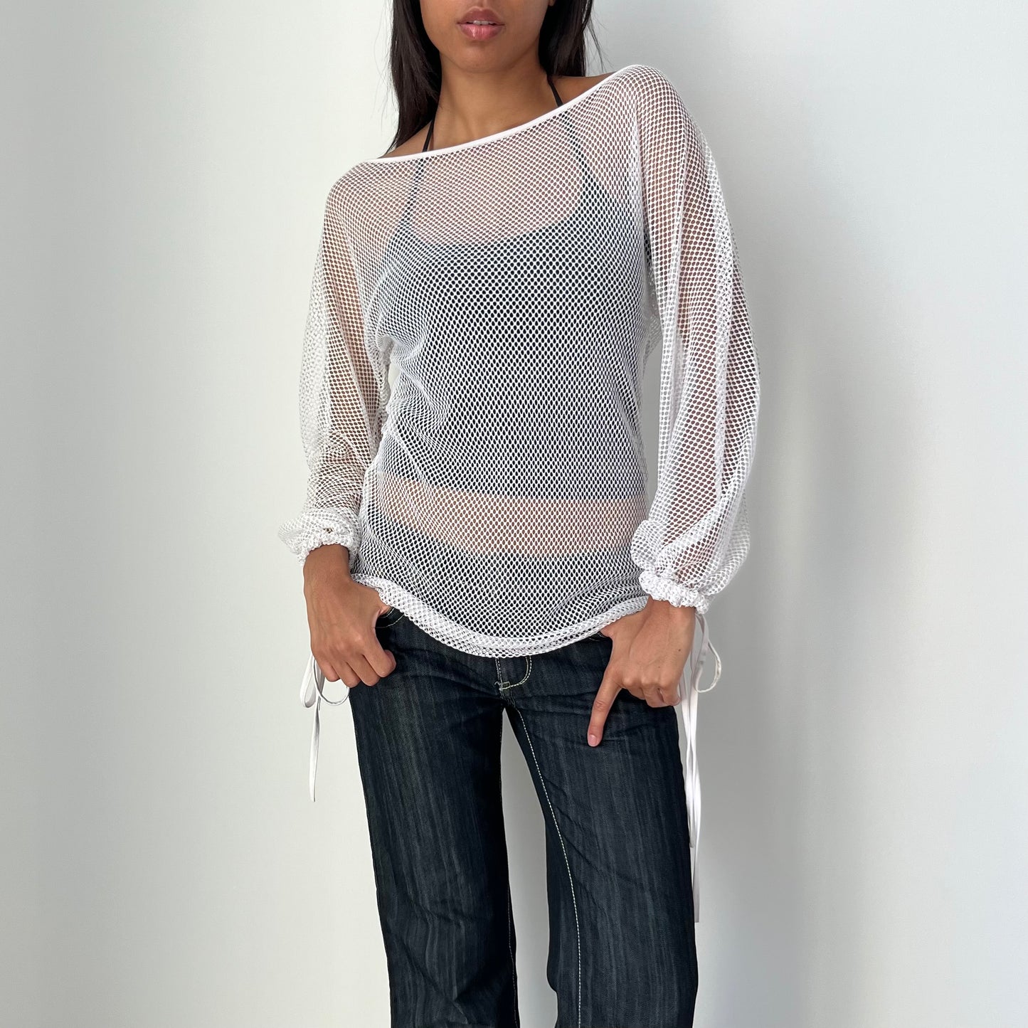Mesh Long Sleeved Top - Size S/M