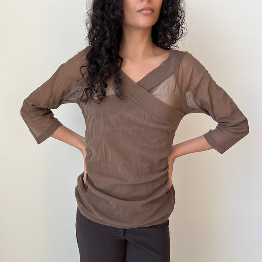 Cross Over Blouse - Size M