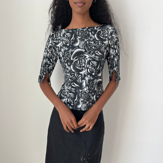 Three Quarter Sleeve Top - Size S
