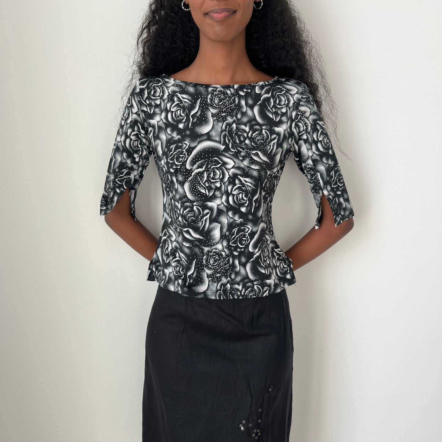 Three Quarter Sleeve Top - Size S