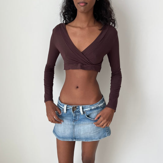 Cropped Long Sleeved Top - Size S
