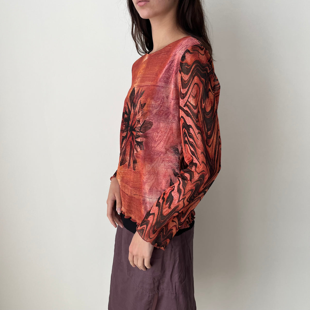 Mesh Long Sleeved Top - Size M/L