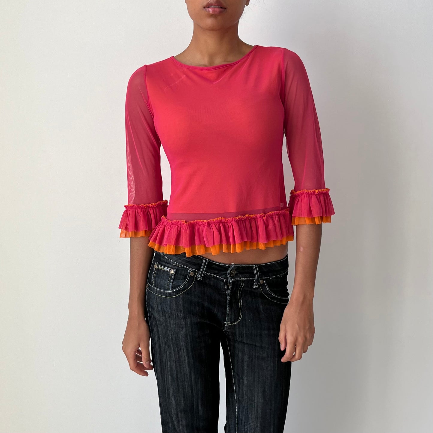 Three Quarter Sleeve Blouse - Size M