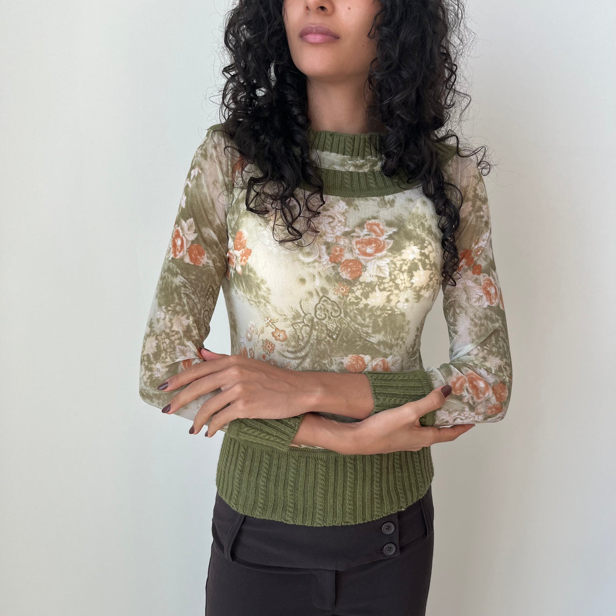 Mesh Knit Top - Size S