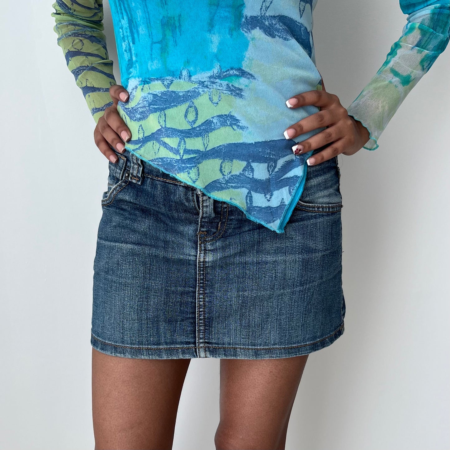 Mini Denim Skirt - Size XS
