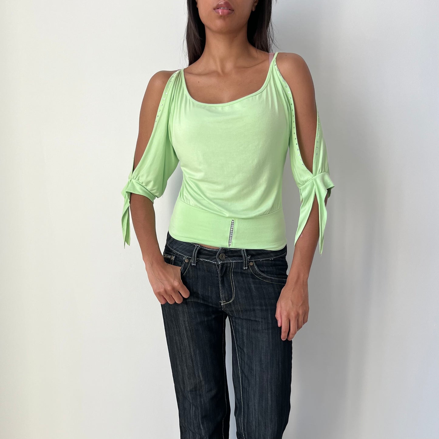Three Quarter Sleeved Top - Size S