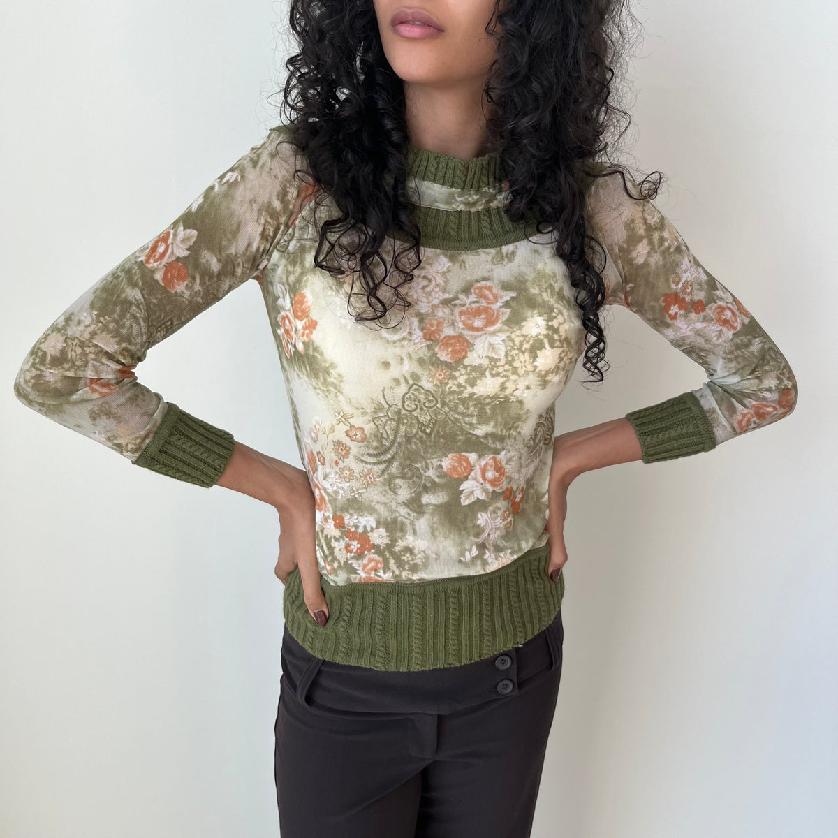 Mesh Knit Top - Size S
