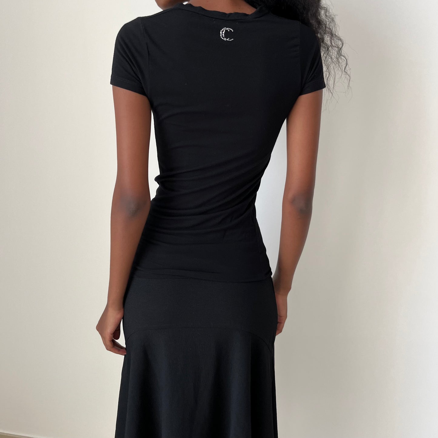 Short Sleeved Ruched Top - Size S