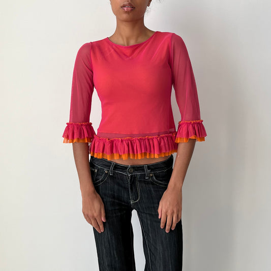 Three Quarter Sleeve Blouse - Size M