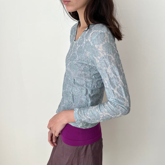 Lace Long Sleeved Top - Size S